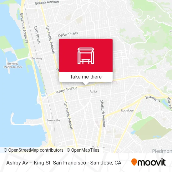 Ashby Av + King St map