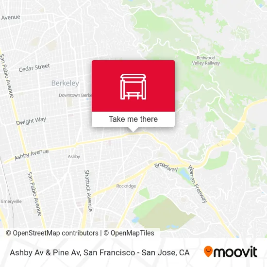 Ashby Av & Pine Av map