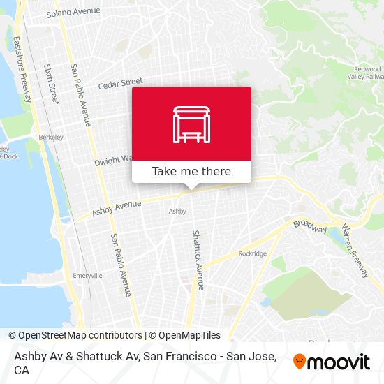 Ashby Av & Shattuck Av map