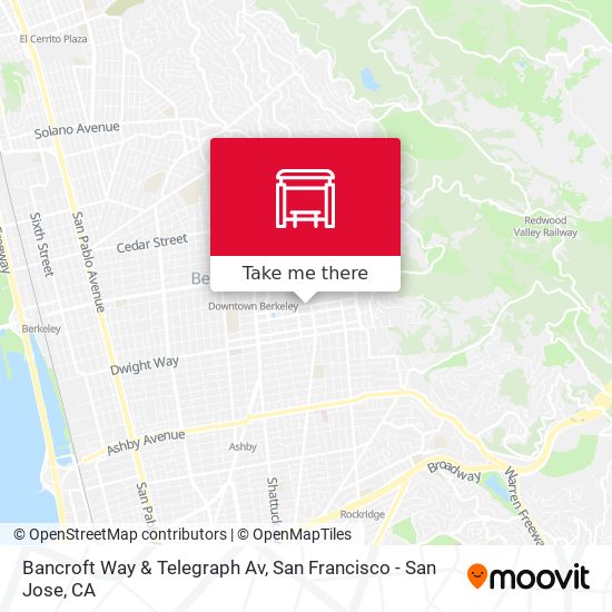 Bancroft Way & Telegraph Av map