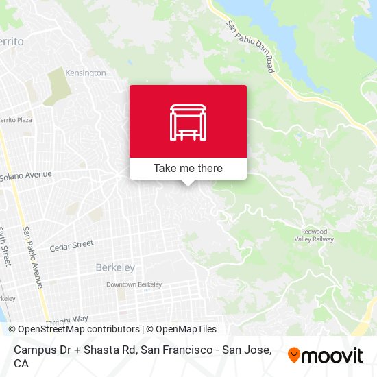 Mapa de Campus Dr + Shasta Rd