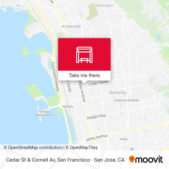 Cedar St & Cornell Av map