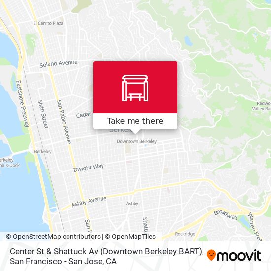 Mapa de Center St & Shattuck Av (Downtown Berkeley BART)