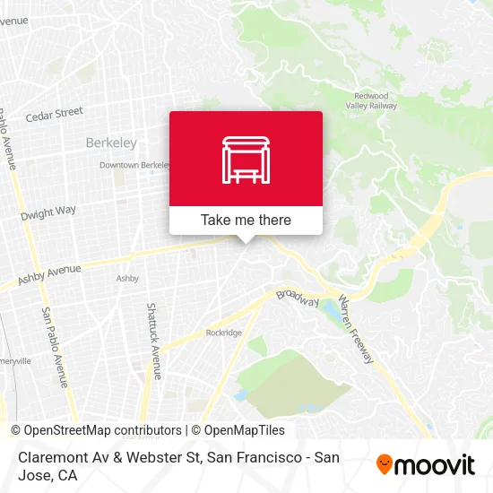 Claremont Av & Webster St map