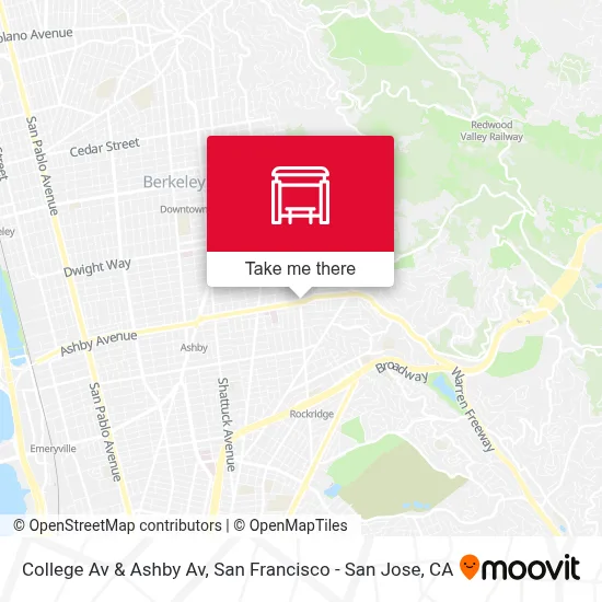 College Av & Ashby Av map