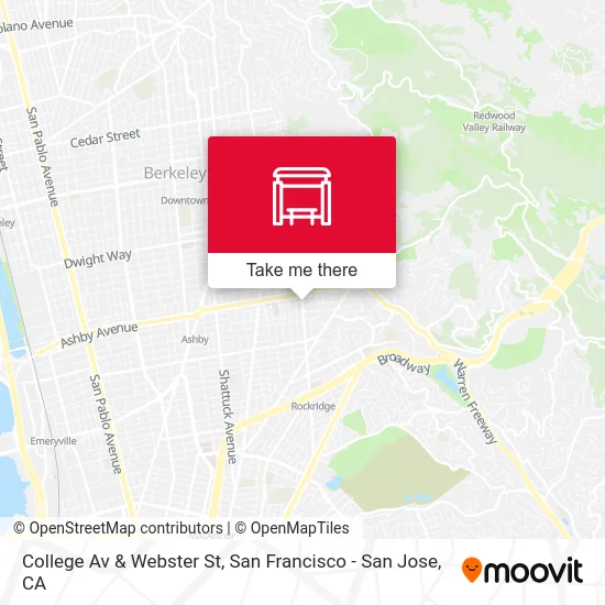 College Av & Webster St map