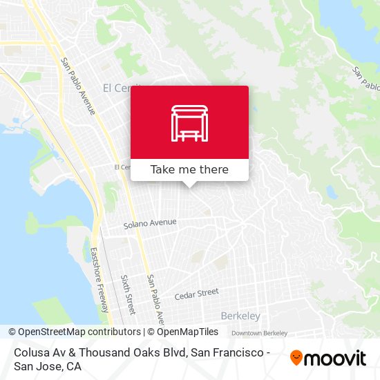 Colusa Av & Thousand Oaks Blvd map