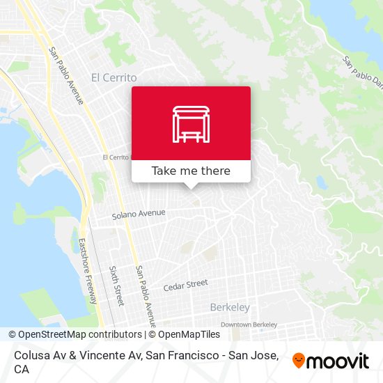 Colusa Av & Vincente Av map