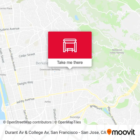 Durant Av & College Av map