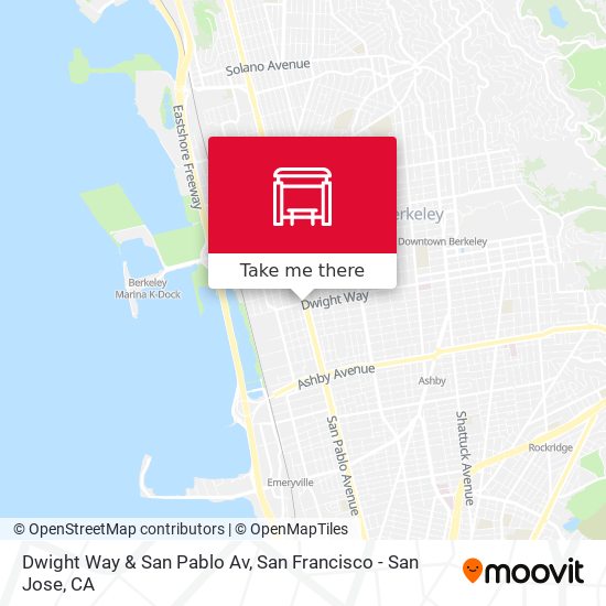 Dwight Way & San Pablo Av map