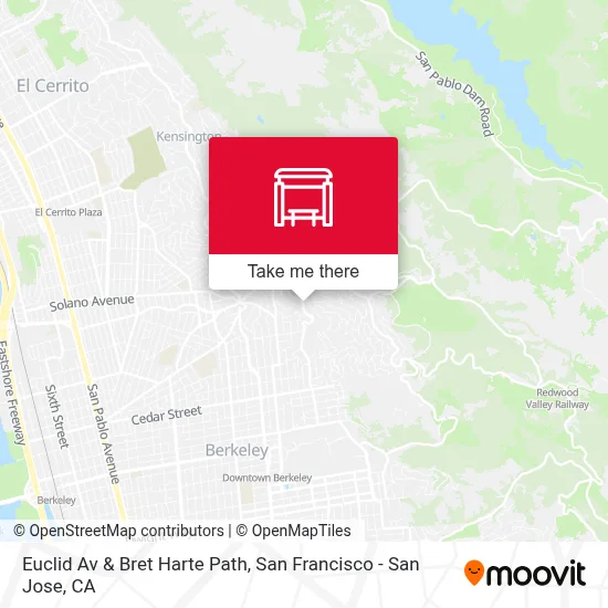 Euclid Av & Bret Harte Path map