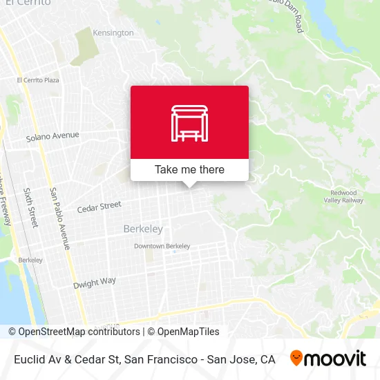 Euclid Av & Cedar St map