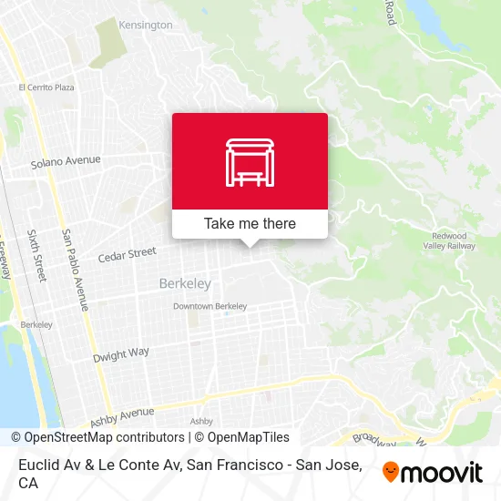 Euclid Av & Le Conte Av map
