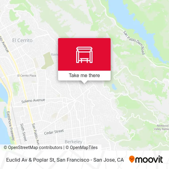 Euclid Av & Poplar St map