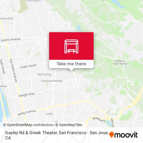 Gayley Rd & Greek Theater map