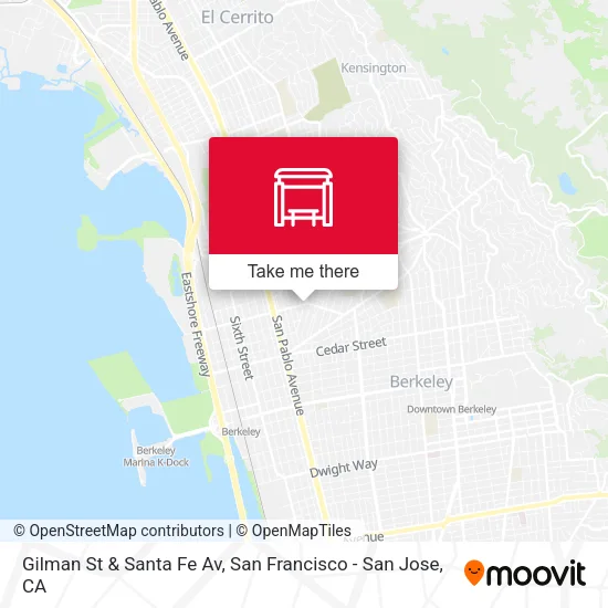 Gilman St & Santa Fe Av map