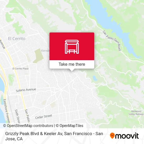 Grizzly Peak Blvd & Keeler Av map