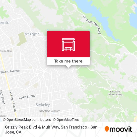 Grizzly Peak Blvd & Muir Way map