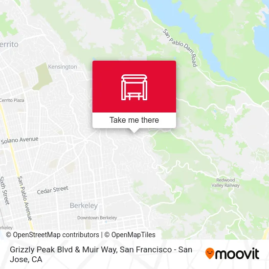 Grizzly Peak Blvd & Muir Way map
