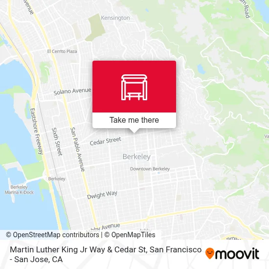 Martin Luther King Jr Way & Cedar St map