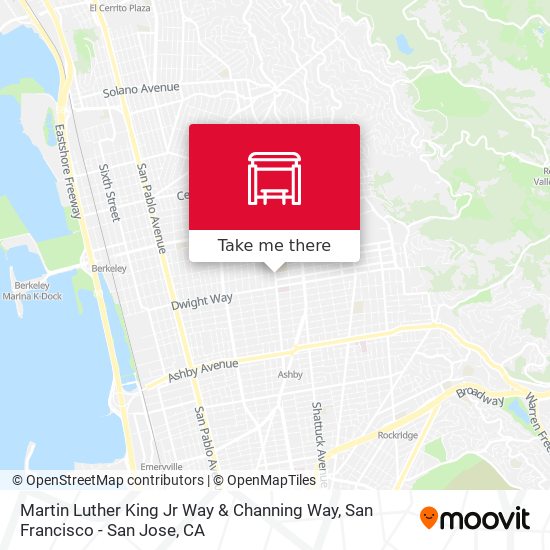 Martin Luther King Jr Way & Channing Way map