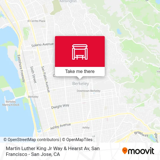 Martin Luther King Jr Way & Hearst Av map