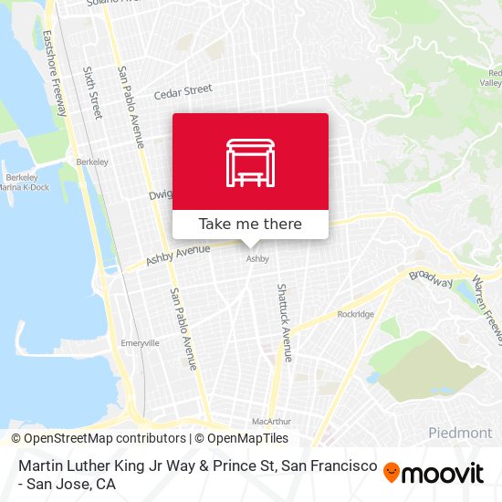 Martin Luther King Jr Way & Prince St map