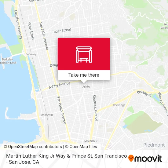 Martin Luther King Jr Way & Prince St map