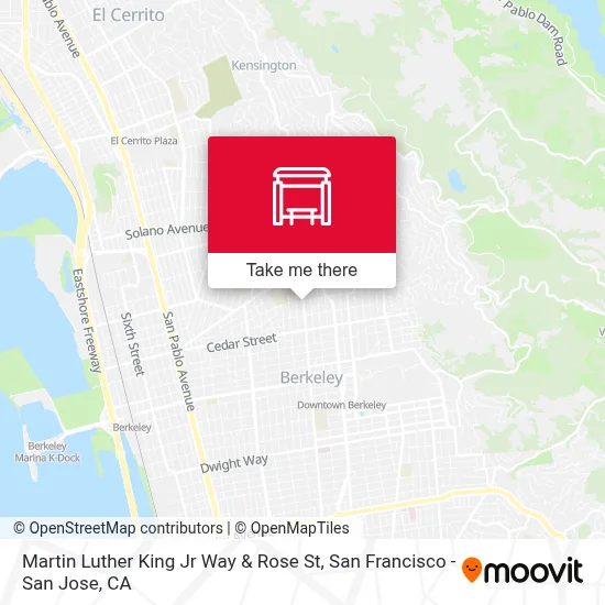 Martin Luther King Jr Way & Rose St map