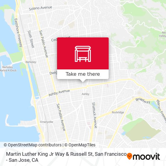 Martin Luther King Jr Way & Russell St map