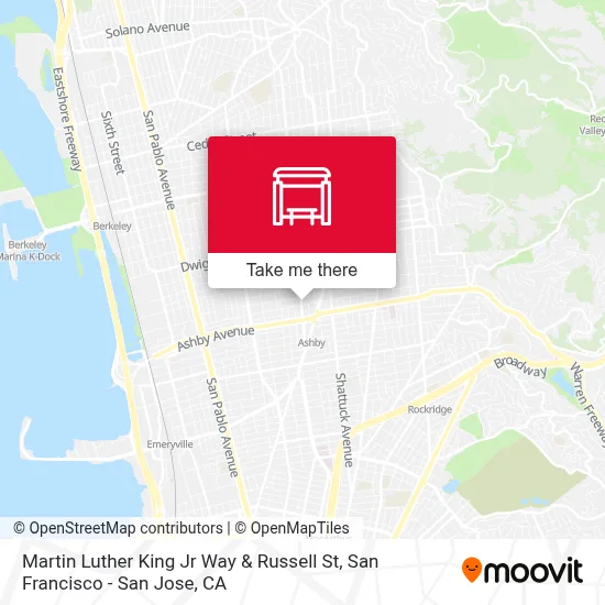 Martin Luther King Jr Way & Russell St map