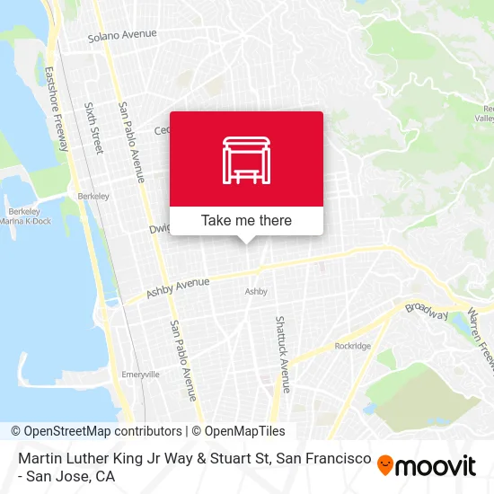 Martin Luther King Jr Way & Stuart St map