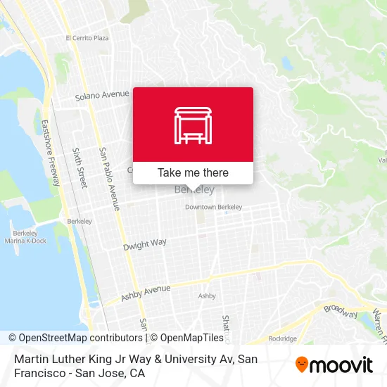 Martin Luther King Jr Way & University Av map