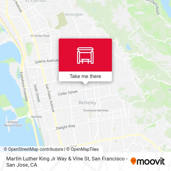 Martin Luther King Jr Way & Vine St map