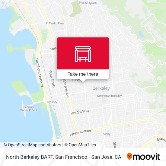 North Berkeley BART map