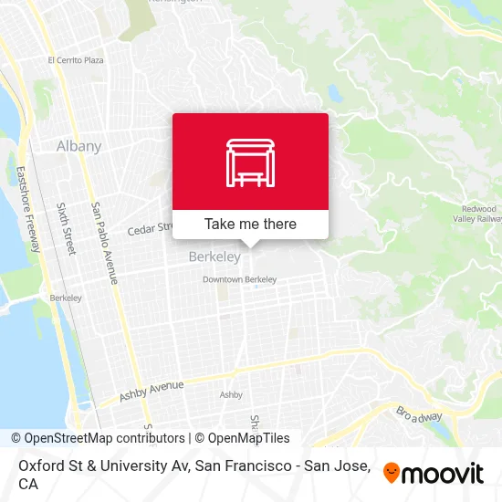 Oxford St & University Av map