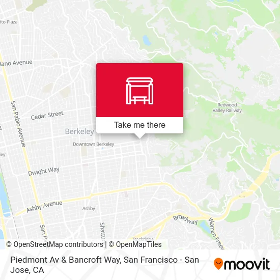 Piedmont Av & Bancroft Way map