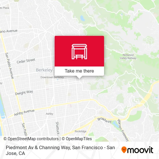 Piedmont Av & Channing Way map