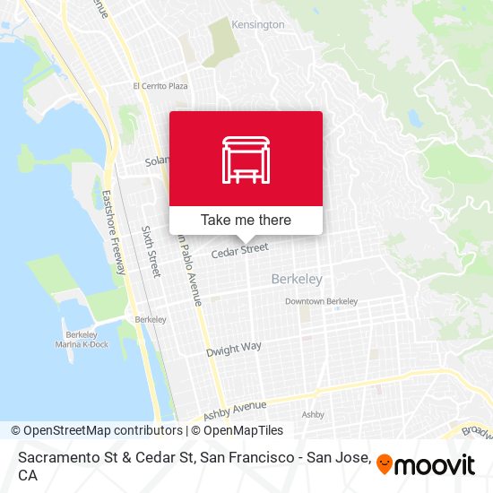 Sacramento St & Cedar St map