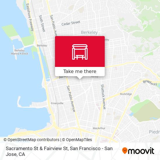 Sacramento St & Fairview St map