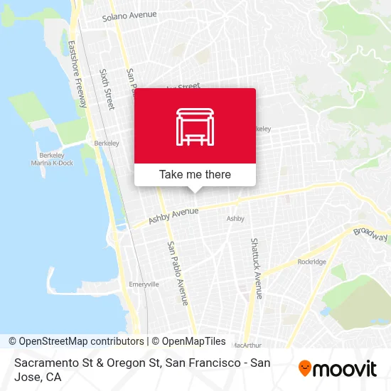 Sacramento St & Oregon St map