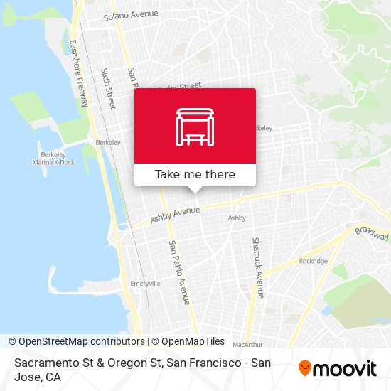 Sacramento St & Oregon St map
