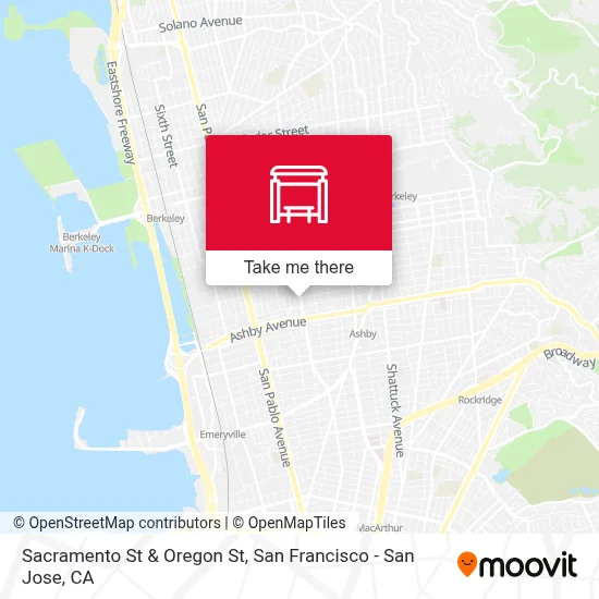 Sacramento St & Oregon St map