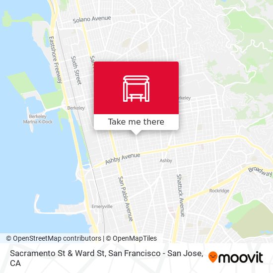 Sacramento St & Ward St map