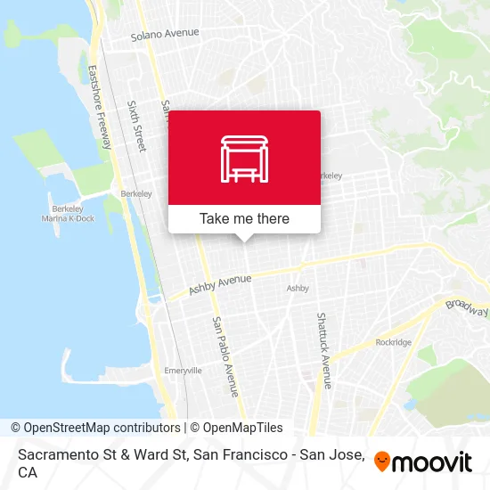 Sacramento St & Ward St map