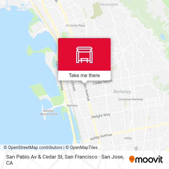 San Pablo Av & Cedar St map