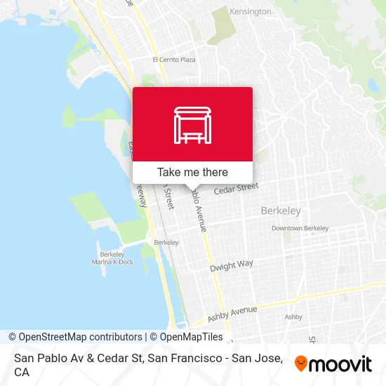 San Pablo Av & Cedar St map