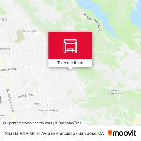 Shasta Rd + Miller Av map