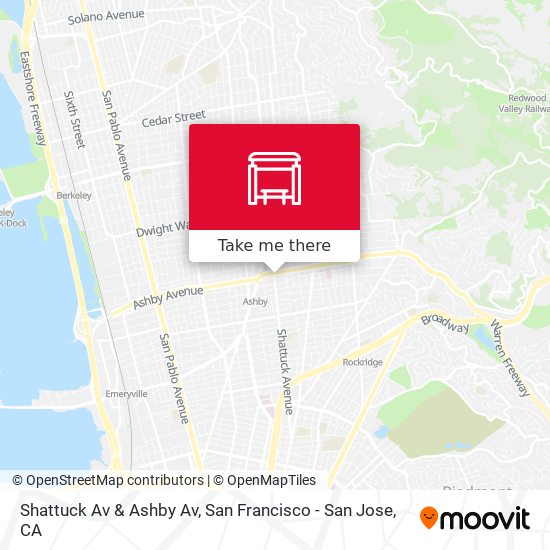 Shattuck Av & Ashby Av map