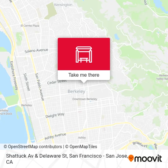 Mapa de Shattuck Av & Delaware St